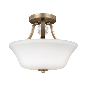Evington 2 Light Semi-Flush - Sunset Gold Elstead small 0