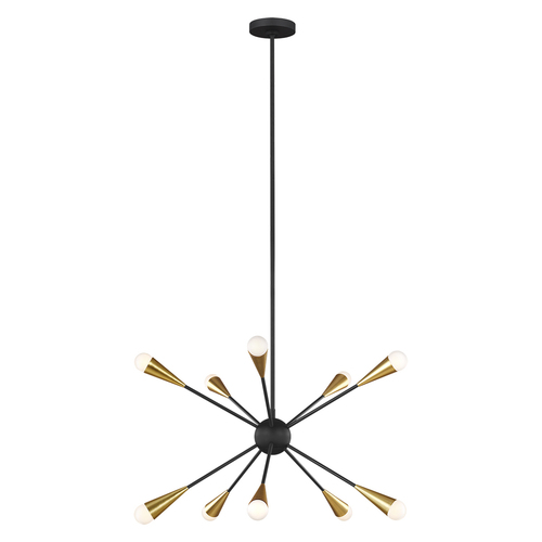 Check Jax 10 Light Chandelier - Midnight Black Elstead