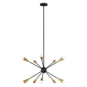 Jax 10 Light Chandelier - Midnight Black Elstead small 0
