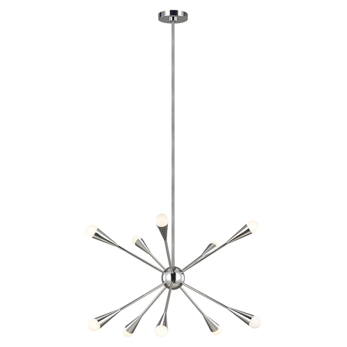 Check Jax 10 Light Chandelier - Polished Nickel Elstead