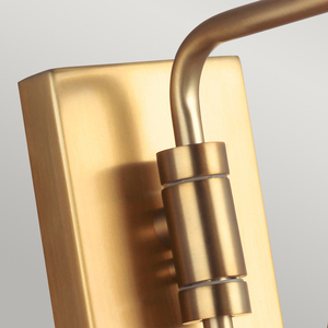 Joan 1 Light Wall Light - Matte White & Burnished Brass Elstead small 3