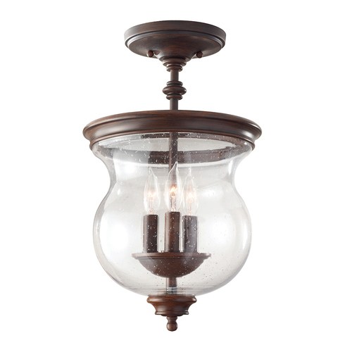 Check Pickering Lane 3 Light Semi-Flush  Elstead