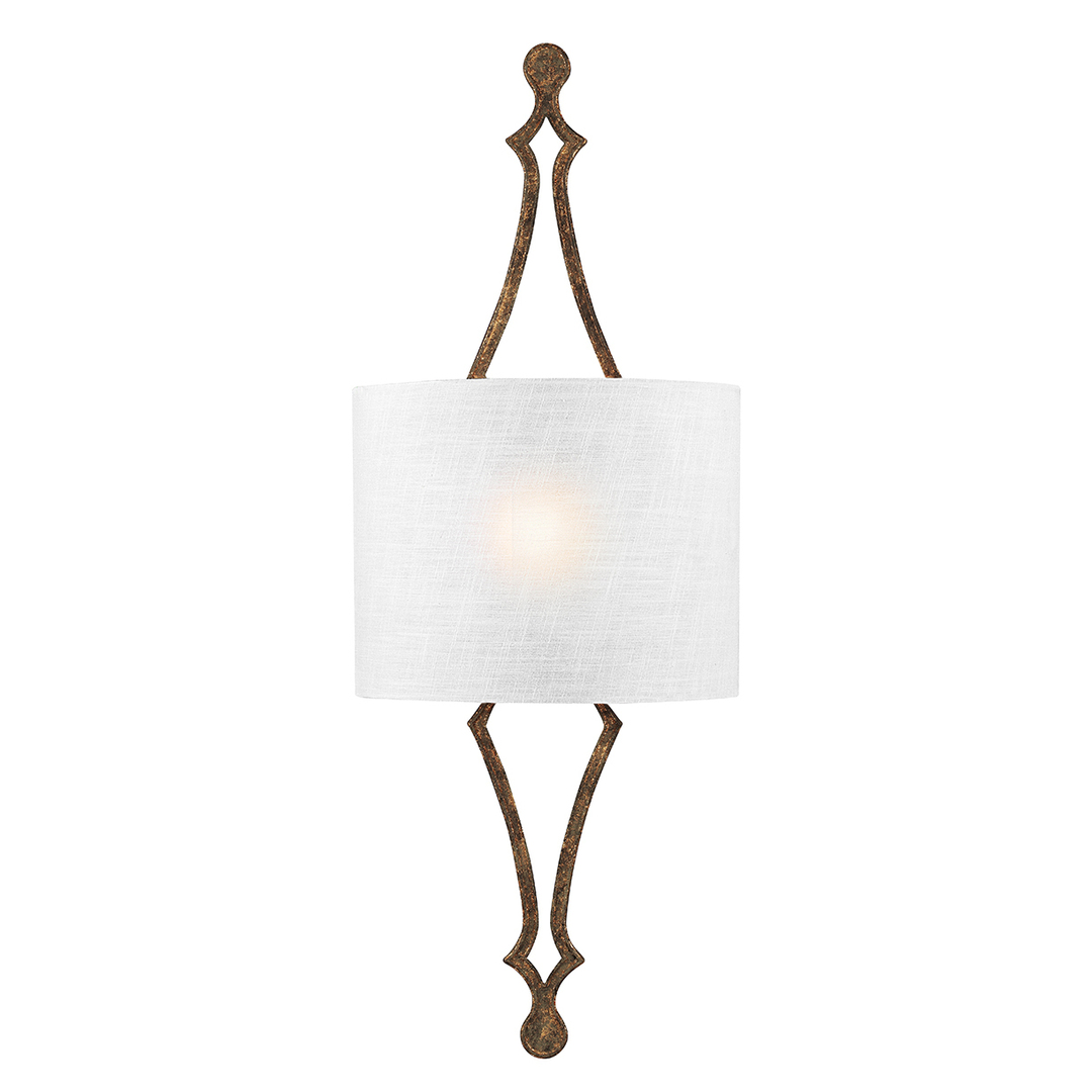 Tilling 1 Light Wall Light - Distressed Gold Leaf Elstead
