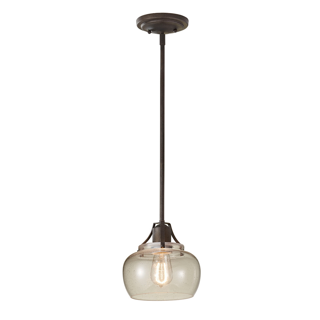 Urban Renewal 1 Light Mini Pendelleuchte - Rustikales Eisen Elstead