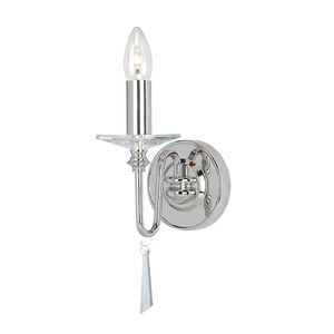 Finsbury Park 1 Light Wall Light - Polished Nickel Elstead small 0