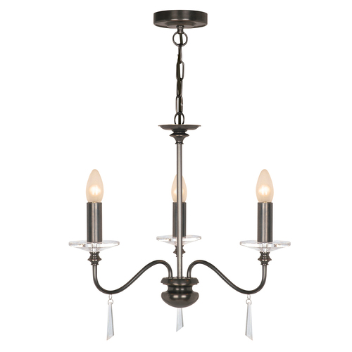 Check Finsbury Park 3 Light Chandelier Elstead