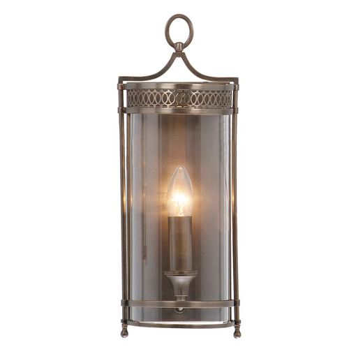 Check Guildhall Wall Light - Dark Bronze  Elstead