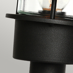 Helsingor 1 Light Pedestal Lantern - Black Elstead small 2