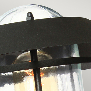 Helsingor 1 Light Pir Wall Lantern - Black Elstead small 1