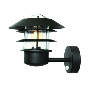 Helsingor 1 Light Pir Wall Lantern - Black Elstead small 0