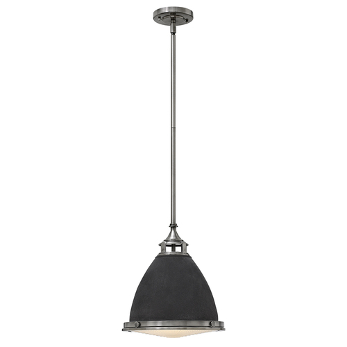 Check Amelia 1 Light Medium Pendant Lamp - Aged Zinc Elstead