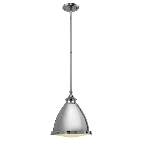 Check Amelia 1 Light Medium Pendant Lamp - polished nickel Elstead