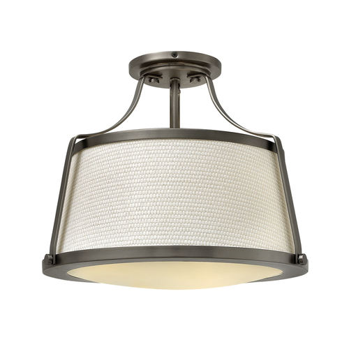 Check Charlotte 3 Light Semi-Flush - Antique Nickel  Elstead