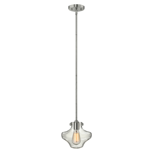 Check Congress 1 Pendant Lamp in clear glass - chrome Elstead