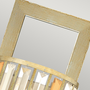 Gemma 2 Light Wall Light - Silver Leaf Elstead small 1
