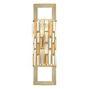Gemma 2 Light Wall Light - Silver Leaf Elstead small 0