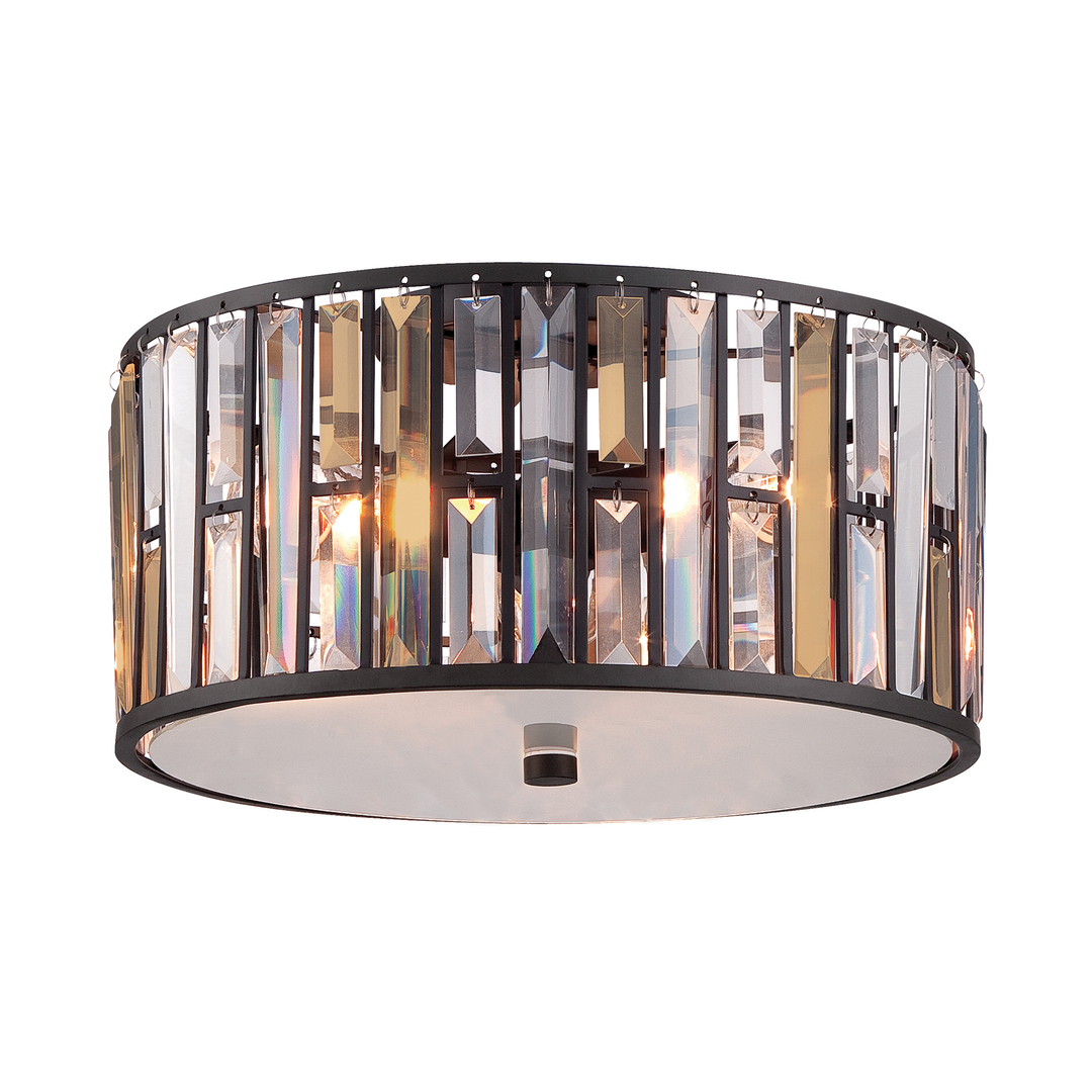 Gemma 3 Light Flush Mount - Vintage Bronze Elstead