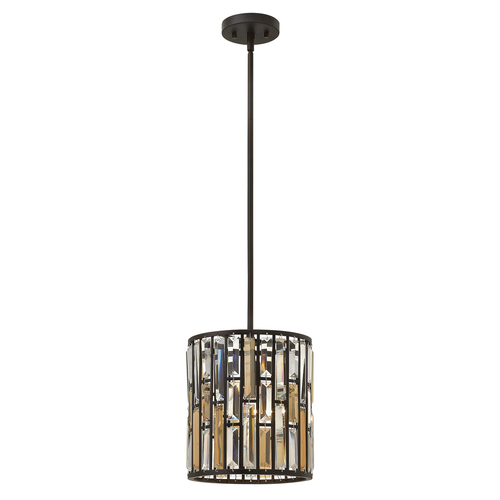 Check Gemma 1 Light Mini Pendant Lamp - Vintage Bronze Elstead