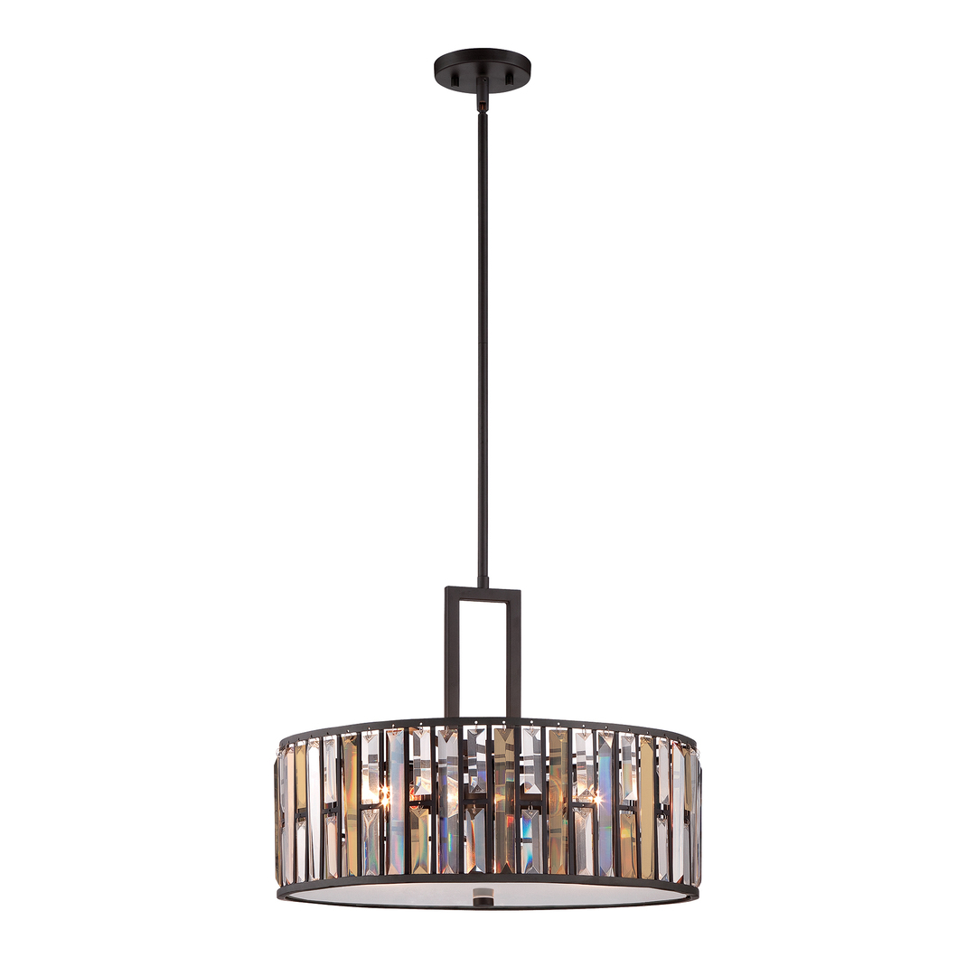 Gemma 3 Light Pendant - Vintage Bronze Elstead