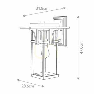 Manhattan 1 Light Large Wall Lantern Elstead small 4