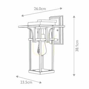 Manhattan 1 Light Medium Wall Lantern Elstead small 4