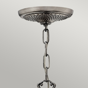 Plantation 3 Light Chandelier - Polished Antique Nickel  Elstead small 1