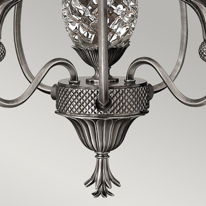 Plantation 3 Light Chandelier - Polished Antique Nickel  Elstead small 4