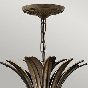 Plantation 4 Light Pendant Lamp - Pearl Brown Elstead small 1