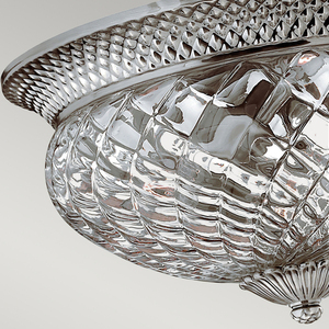 Plantation 3 Light Large Flush - Polished Antique Nickel  Elstead small 2