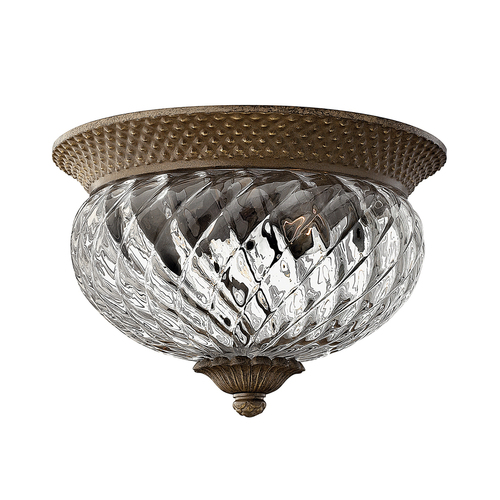 Check Plantation 2 Light Small Flush - Pearl Bronze Elstead