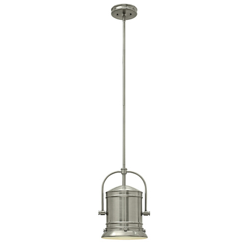 Check Pullman 1 Light Pendant - Brushed Nickel Elstead