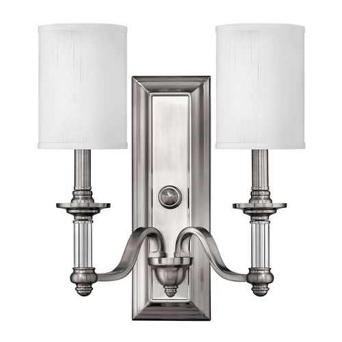Check Sussex 2 Light Wall Light Elstead