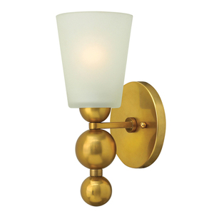 Zelda 1 Light Wall Light - Vintage Brass Elstead small 0