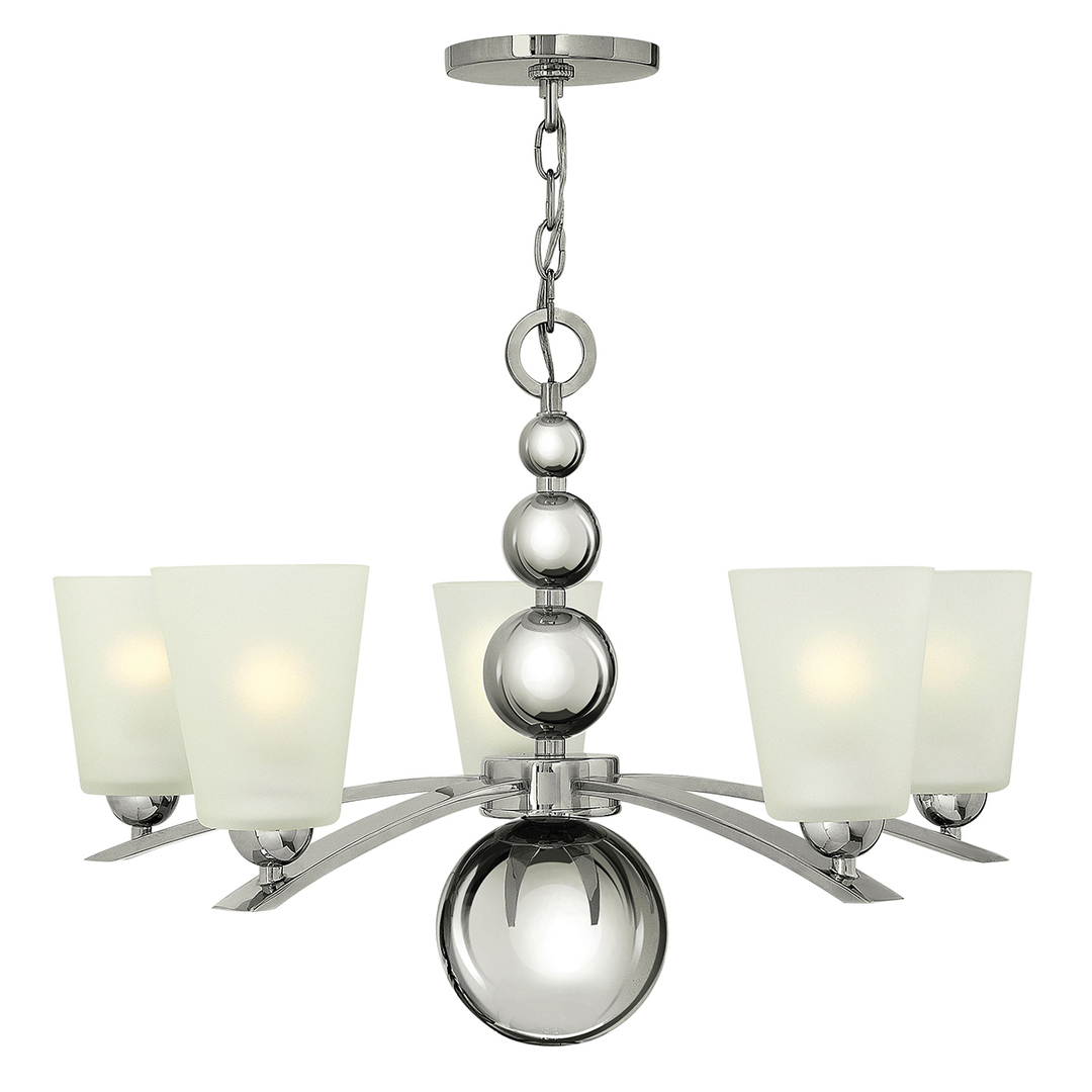 Zelda 5 Light Chandelier - Polished Nickel Elstead