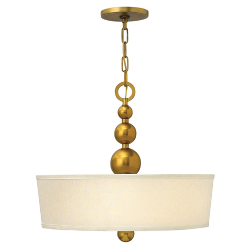 Check Zelda 3 Light Pendant - Vintage Brass Elstead