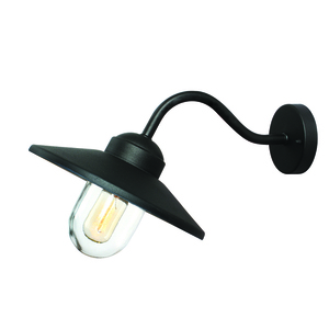 Klampenborg 1 Light Wall Lantern - Black Elstead small 0