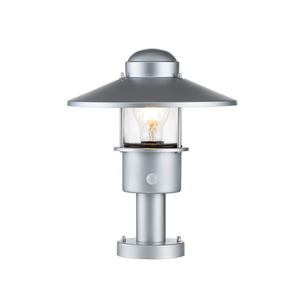Klampenborg 1 Light Pedestal with PIR - Silver Elstead small 0