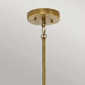Aster 3 Light Pendant - Natural Brass Elstead small 1