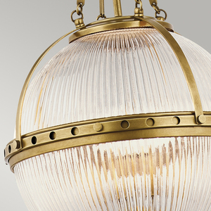 Aster 3 Light Pendant - Natural Brass Elstead small 3