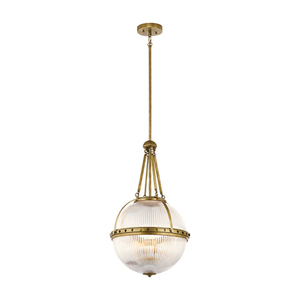 Aster 3 Light Pendant - Natural Brass Elstead small 0