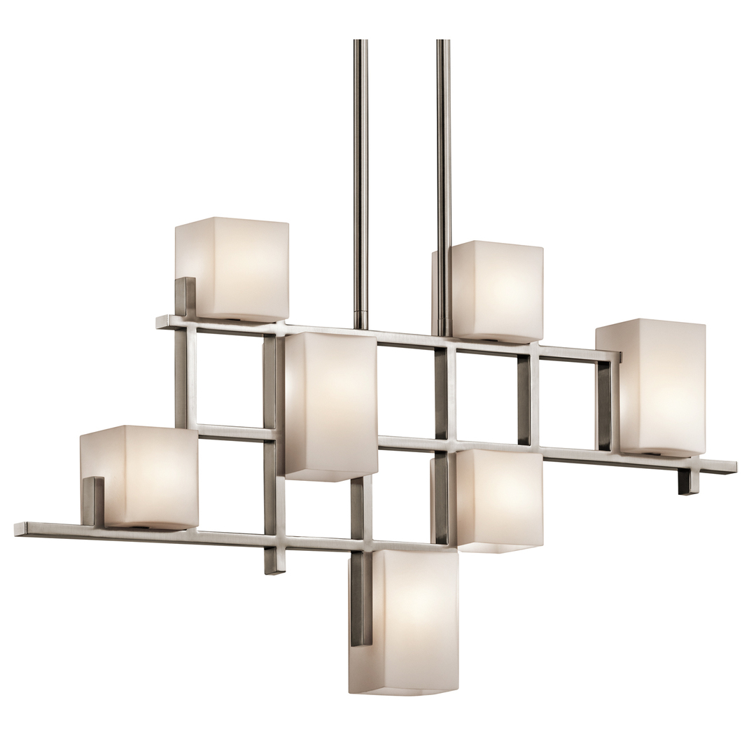 City Lights 7 Licht Linear Kronleuchter Elstead