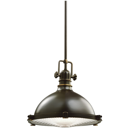 Check Hatteras Bay 1 Light Medium Pendant Lamp - Olde Bronze Elstead