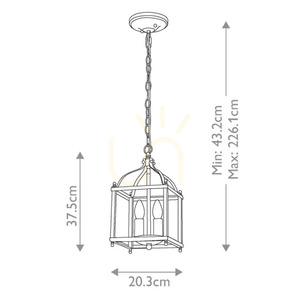 Larkin 2 Light Pendant Lamp - Olde Bronze Elstead small 1