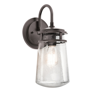 Lyndon 1 Light Medium Wall Lantern - Architectural Bronze Elstead small 0