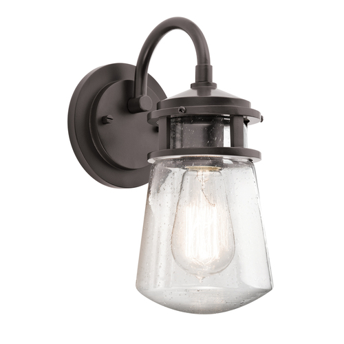 Check Lyndon 1 Light Small Wall Lantern - Architectural Bronze Elstead