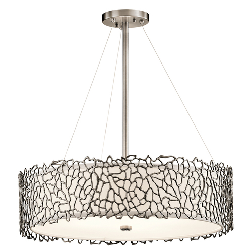 Check Silver Coral 4 Pendant Lamp Elstead
