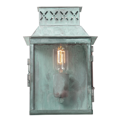 Check Lambeth Palace 1 Light Wall Lantern - Verdigris Elstead