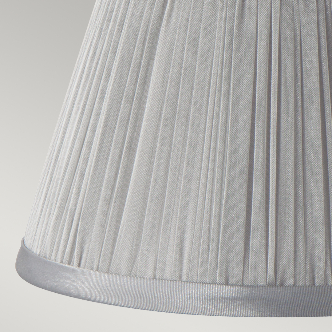 Preview Clip Shades Pleated Grey Chiffon Candle Shade Elstead Clip Shades Pleated Grey Chiffon Candle Shade Elstead