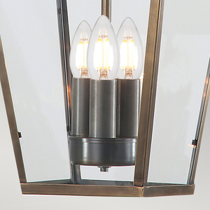 Mansion House 3 Light Chain Lantern - Brass Elstead small 3