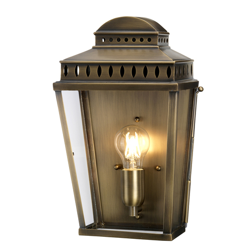 Check Mansion House 1 Light Wall Lantern - Brass Elstead